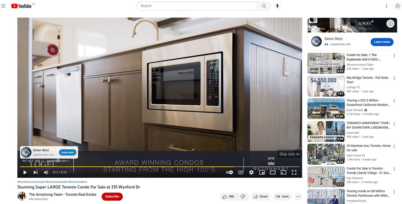 advertising real estate on Youtube